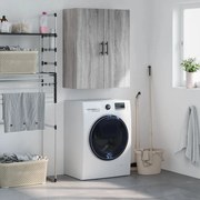 vidaXL Armário de parede 69,5x34x90 cm cinzento sonoma