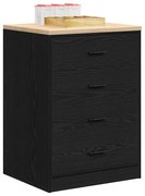 vidaXL Armário de arrumação de garagem Preto 60x51x85 cm