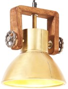 vidaXL Candeeiro suspenso industrial redondo 25 W 19 cm E27 bronze