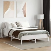 vidaXL Cama sem colchão 140x200 cm madeira de pinho maciça branco