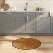 vidaXL Tapete redondo 80 cm bambu castanho