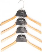 Pack De 4 Cabides Em Madeira E Aço Rita Madeira Natural - Sklum