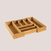 Cesto De Talheres Ajustável Em Bambu Keon Bambu - Sklum