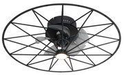 Ventilador de teto preto 62cm incl. LED regulável com controle remoto - Yaran Design