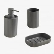 Conjunto De Banho Em Abs Ozene Cinza Grafito - Sklum