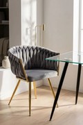 Cadeira Widny Golden Veludo - Cinza escuro