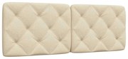 Almofadão de cabeceira 140 cm tecido creme