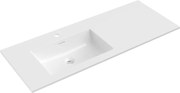Mexen Otis lavatório embutido na bancada esquerda 121 x 46,5 cm, branco brilhante - 25181200L