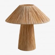 Candeeiro De Mesa Aruel Ráfia Natural - Sklum