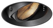 Foco embutido moderno preto GU10 AR111 redondo sem moldura - Oneon Honey
