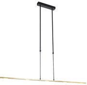 Candeeiro suspenso preto/ouro LED regulável - BOLD Moderno