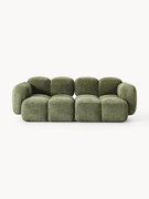 Sofá modular em teddy-bouclé Tayla (3 lugares)