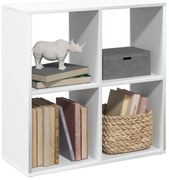 vidaXL Estante divisória de ambientes branca 69,5x29x69,5 cm madeira projetada