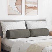 vidaXL Almofadas de Apoio 2 pcs Cinzento-claro Ø 25 x 70 cm
