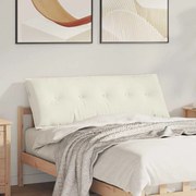 vidaXL Travesseiro para Costas Creme 140 x 50 cm