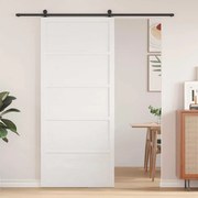 vidaXL Porta de celeiro Branco 100 x 2,5 x 208 cm