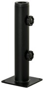 Outsunny Suporte Chapéu de Sol Chão Cimento 2 Botões Bloqueio 4 Parafusos Base Estável Durável 12x12x30cm Preto | Aosom Portugal