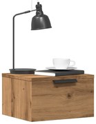 vidaXL Mesa de cabeceira de parede 34x30x20 cm cor carvalho artisiano