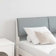 vidaXL Cabeceira estofada Cinzento-claro 120 cm