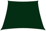 Para-sol vela tecido oxford trapézio 2/4x3 m verde-escuro