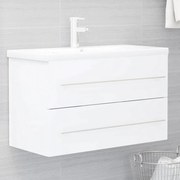vidaXL Armário lavatório 80x38,5x48 cm derivados de madeira branco