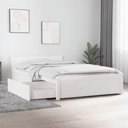 vidaXL Estrutura de cama c/ gavetas 90x200 cm branco