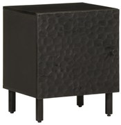 vidaXL Mesa de cabeceira 40x33x46 cm madeira de mangueira maciça preto