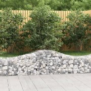 vidaXL Cesto gabião arqueado 200x50x40/60 cm ferro galvanizado