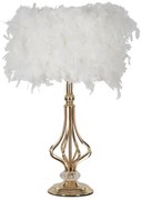 CANDEEIRO DE MESA TARTY BRANCO Ø 25X54 CM