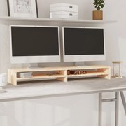 vidaXL Suporte para monitor 100x24x13 cm madeira de pinho maciça