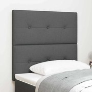 Cabeceira vidaXL Botão Estofada Cinza Escuro 80 cm Tecido
