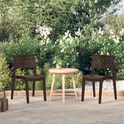 vidaXL Cadeiras de jardim 2 pcs polipropileno cor moca