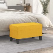 vidaXL Banco 70x35x41 cm tecido amarelo-claro
