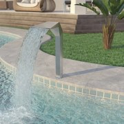 vidaXL Fonte para piscina aço inoxidável 50x30x90 cm prateado