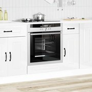 vidaXL Armário forno Kalmar derivados de madeira branco brilhante