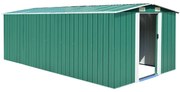vidaXL Abrigo de jardim 257x489x181 cm metal verde
