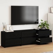 vidaXL Unidades de TV 2 pcs Carvalho Preto 180 x 34 x 50 cm