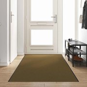 vidaXL Tapete de Entrada Marrom e Preto 120 x 350 cm Poliamida e PVC