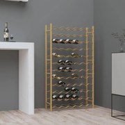 vidaXL Garrafeira para 72 garrafas metal dourado