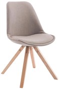 Cadeira cozinha e jantar Toulouse em tecido Square 48 x 84 x 56 cm Castanho acinzentado