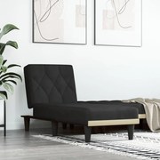 vidaXL Chaise longue veludo preto