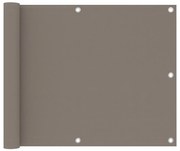 vidaXL Tela de varanda 75x400 cm tecido Oxford cinzento-acastanhado