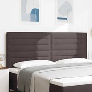 vidaXL Cabeceira Design Linhas Castanha Escura 200 cm Tecido