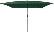 Parasol de Jardim Quadrado vidaXL 295x245 cm Verde