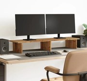 vidaXL Suporte monitor 100x27x15 cm derivados de madeira madeira velha