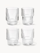 Copos artesanais com relevo Ripple, 200 ml, conjunto de 4