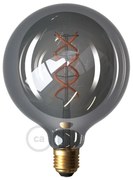 Lâmpada LED Smoky - Globo G125 Filamento Curvo Espiral - 5W E27 Regulável 2000K