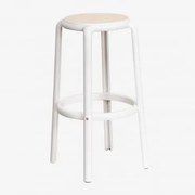 Banqueta Alta Em Polipropileno Omara Gardénia Branco & ↑75 Cm - Sklum
