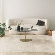 Mesa de Centro Porto – Cinzento Escuro e Dourado – 90 x 40 x 60 cm