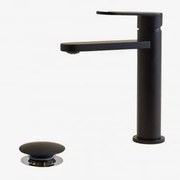 Conjunto De Torneira De Pia De Latão Alameda E Válvula De Drenagem De Pia Click-clack De Aço Inoxidável E Latão - Sklum